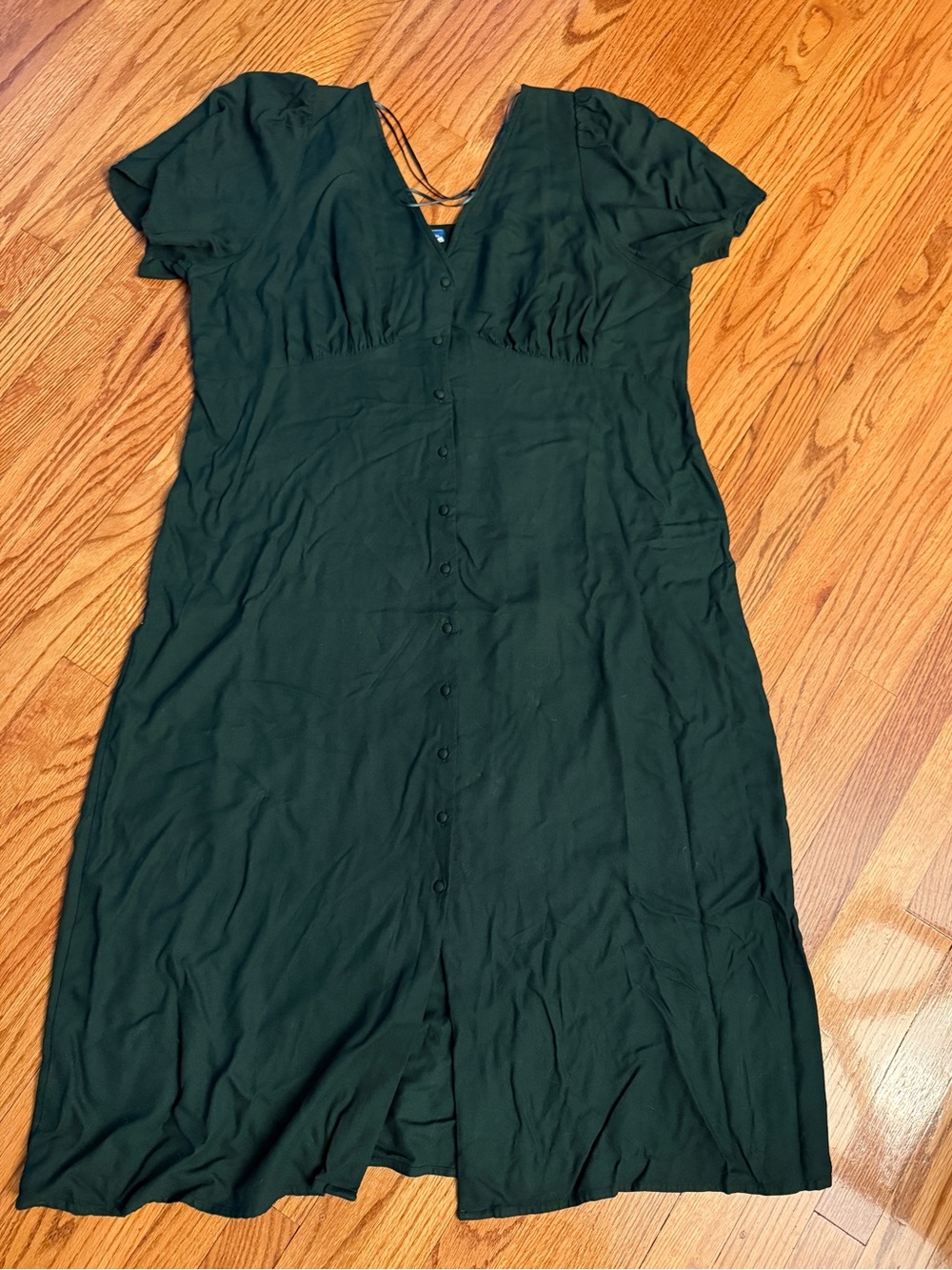 Forest green Button-Front Women’s Dress